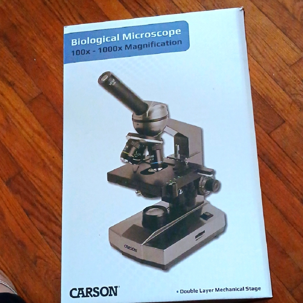 Black Biological Microscope 100x-1000x Magnification